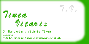 timea vitaris business card